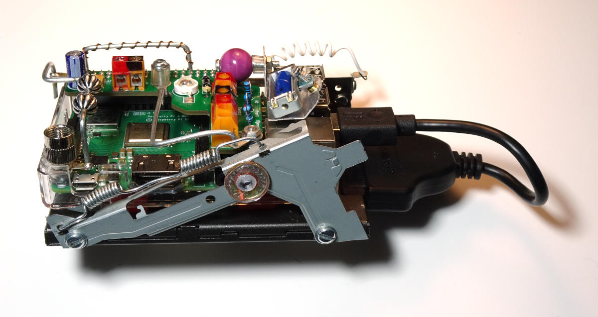 The main circuitry assembly of the Null Gamma Device.