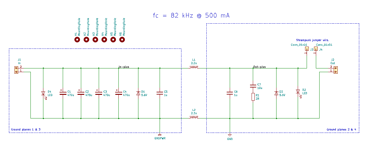 Power PCB schematic for the Null Gamma Device.