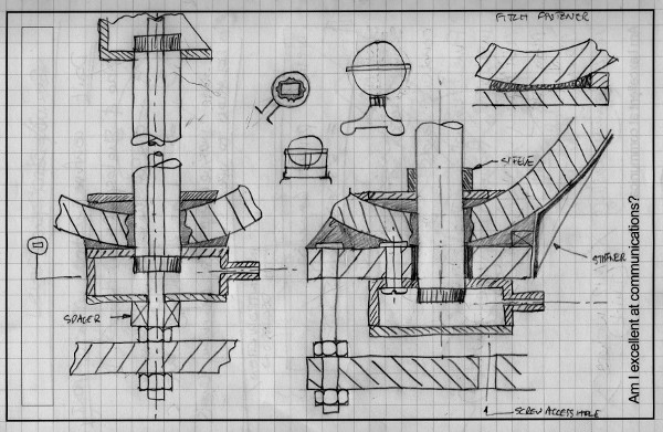 The design of the polyclamp that connects the integrating sphere to the rest of the Photonic Instrument.