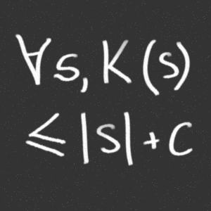 Definition of Kolmogorov complexity of a general string, s.