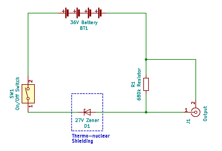 Schematic of the simplest quantum entropy source based on a Chekhov circuit.