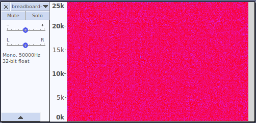 The Zener avalanche effect as an audio spectrogram.