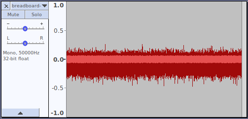 The Zener avalanche effect as a raw sound wave with a linear scale.